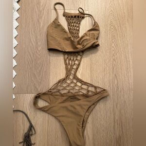 Mikoh Tan One-Piece Swimsuit